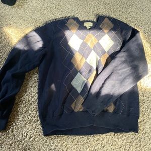 large mens argyle sweater